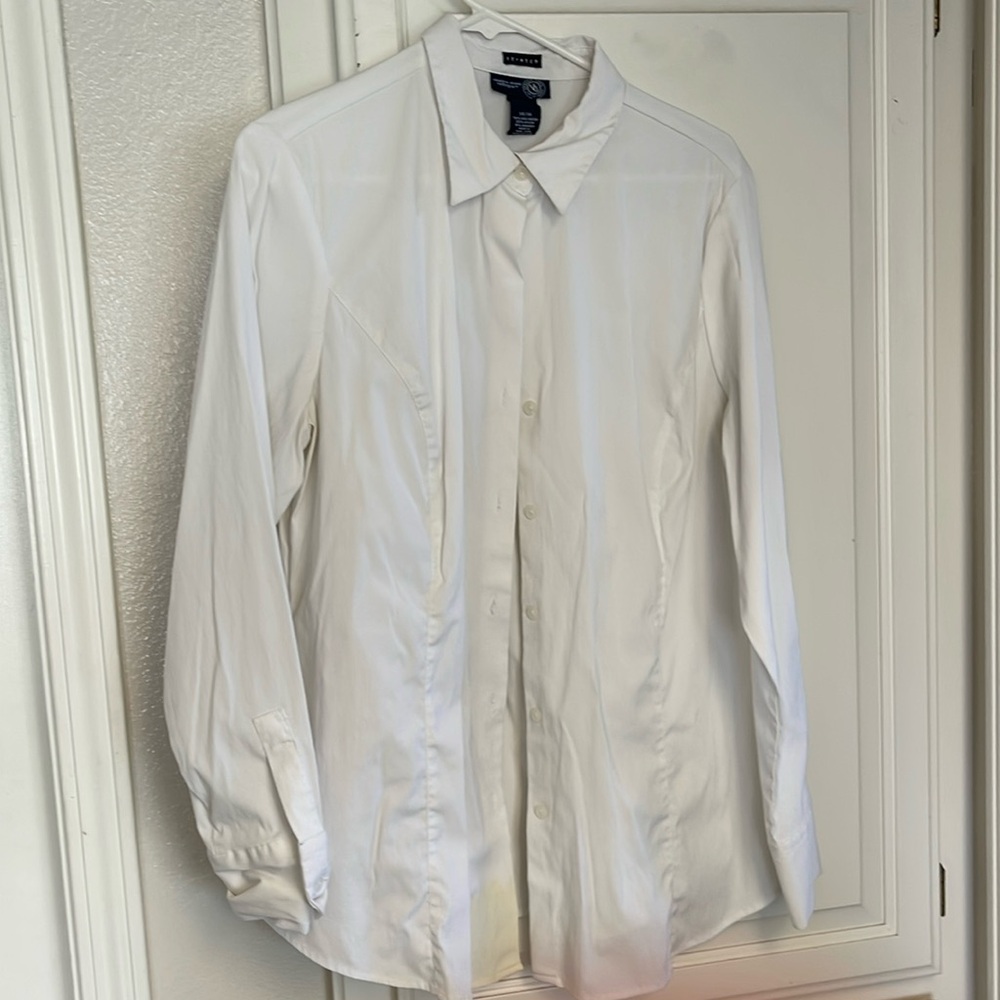 Button down stretch blouse
